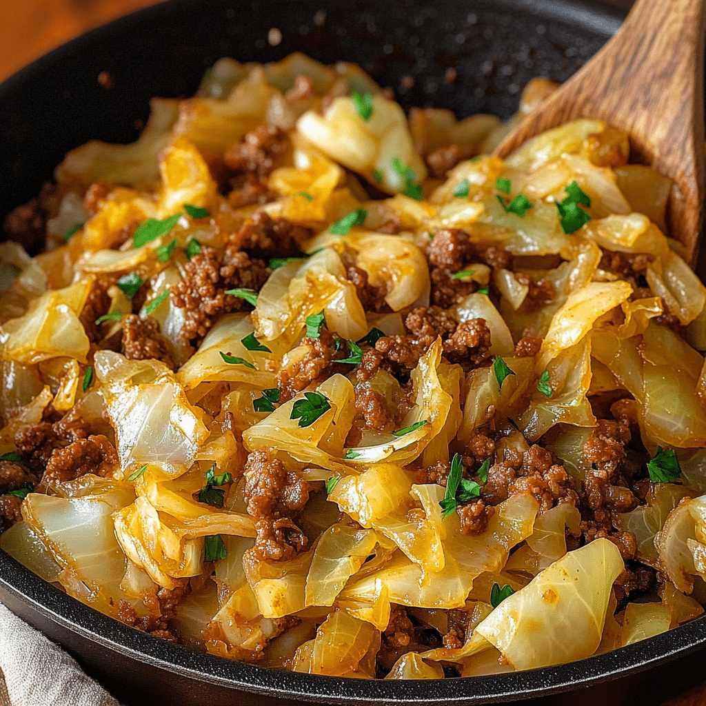 Cabbage and Ground Beef Skillet