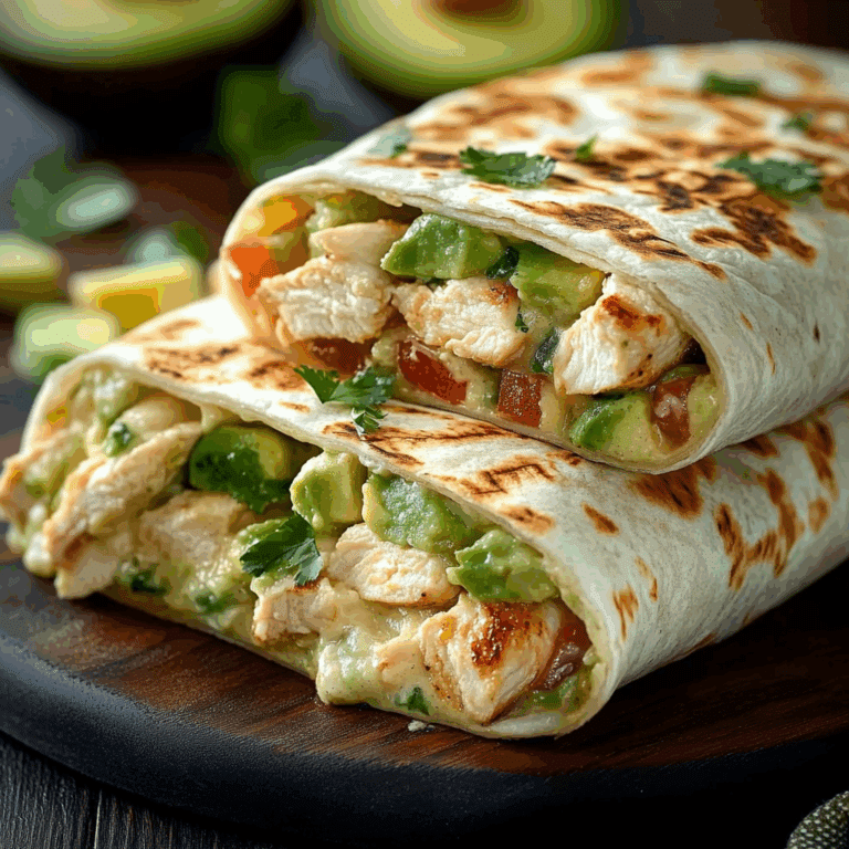 Chicken Avocado Ranch Burritos