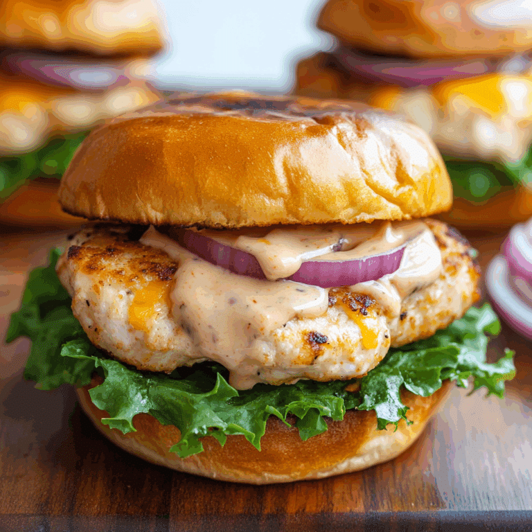 Easy Cheddar Ranch Chicken Burgers