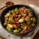 Honey-Glazed Brussels Sprouts with Bacon