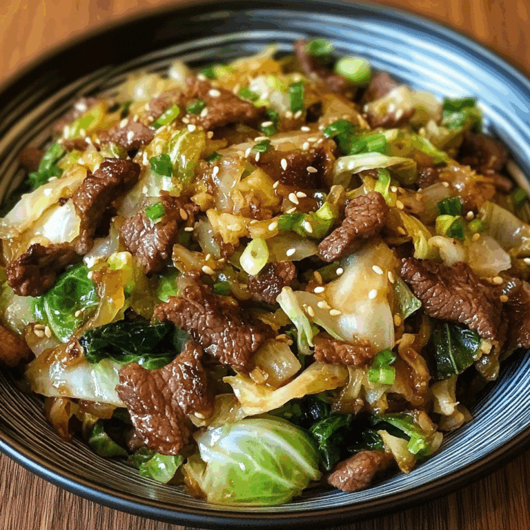 Low-Carb Cabbage and Beef Stir Fry