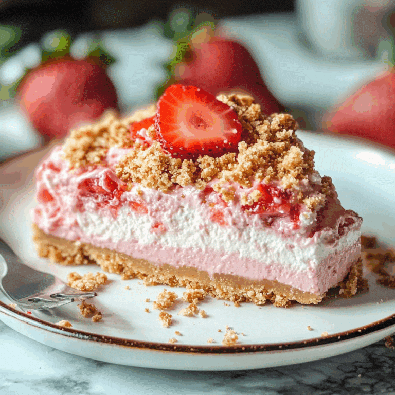 No-Bake Strawberry Crunch Cheesecake