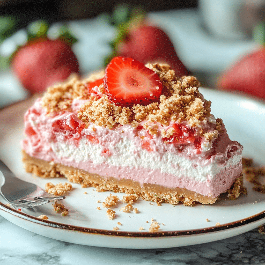 No-Bake Strawberry Crunch Cheesecake
