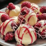White Chocolate Raspberry Cheesecake Balls