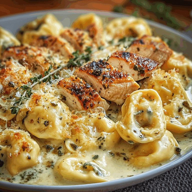Asiago Tortelloni Alfredo with Grilled Chicken