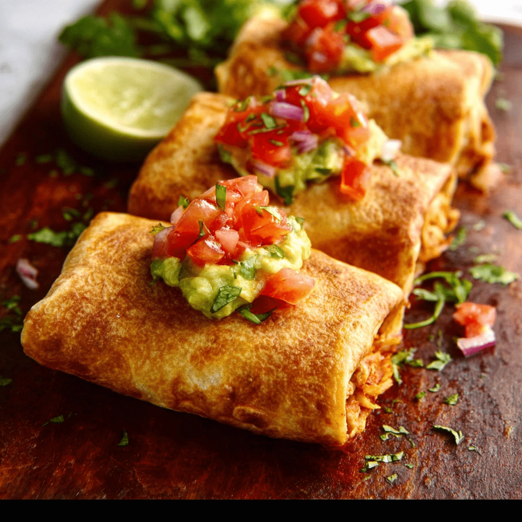Baked Chicken Chimichangas