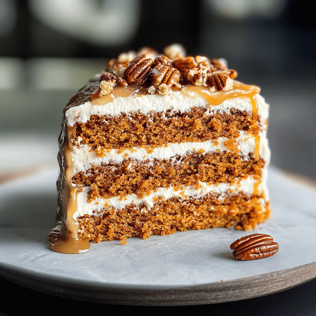 Caramel Pecan Carrot Cake