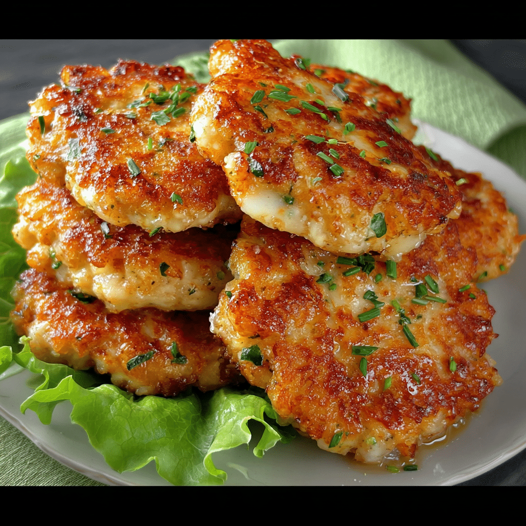 Cheesy Chicken Fritters