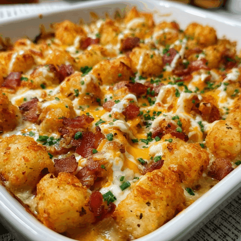 Chicken Bacon Ranch Tater Tot Casserole