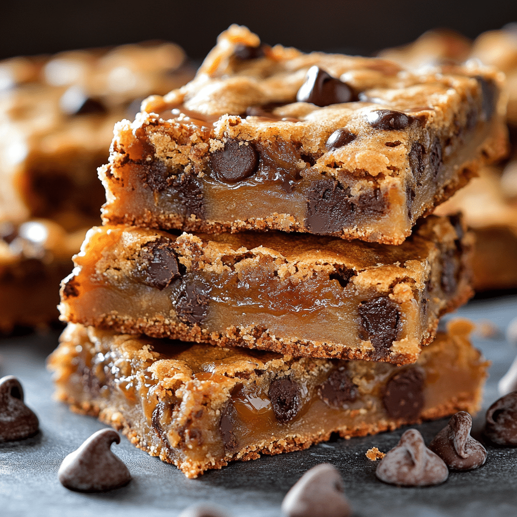 Chocolate Chip Caramel Bars