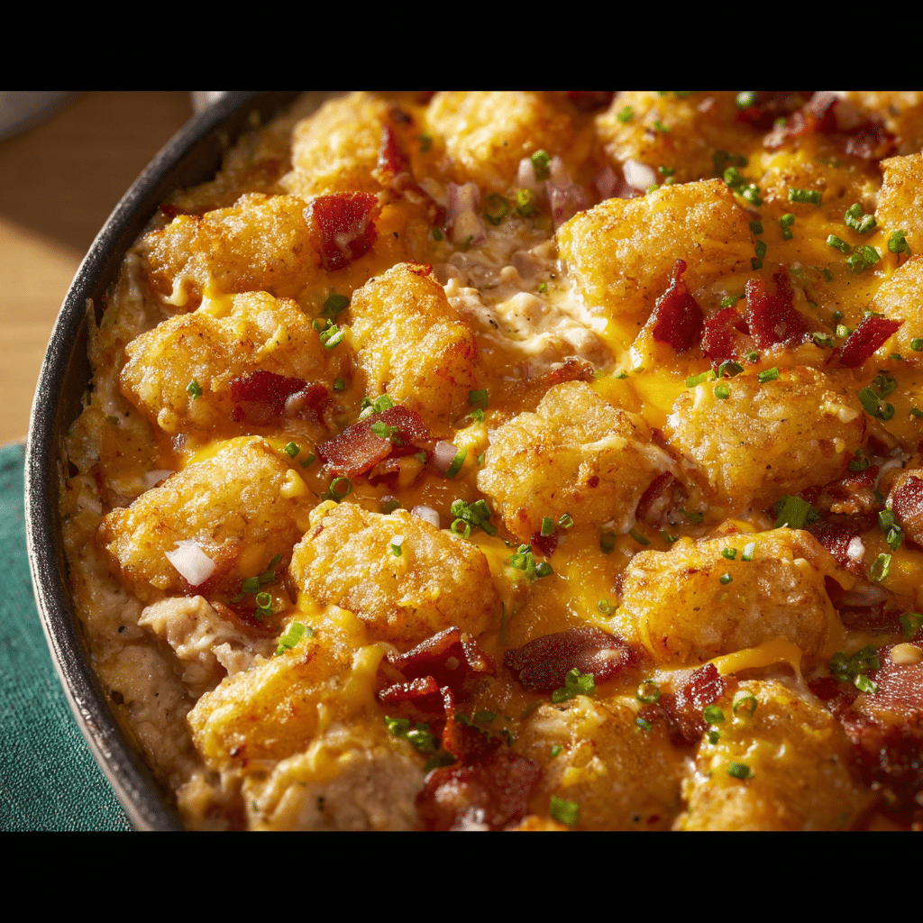 Cracked Out Chicken Tater Tot Casserole