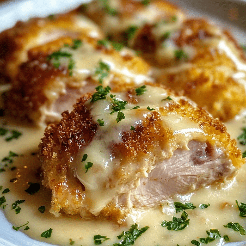 Creamy Chicken Cordon Bleu Bake