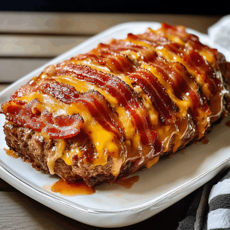 Easy Bacon Cheeseburger Meatloaf