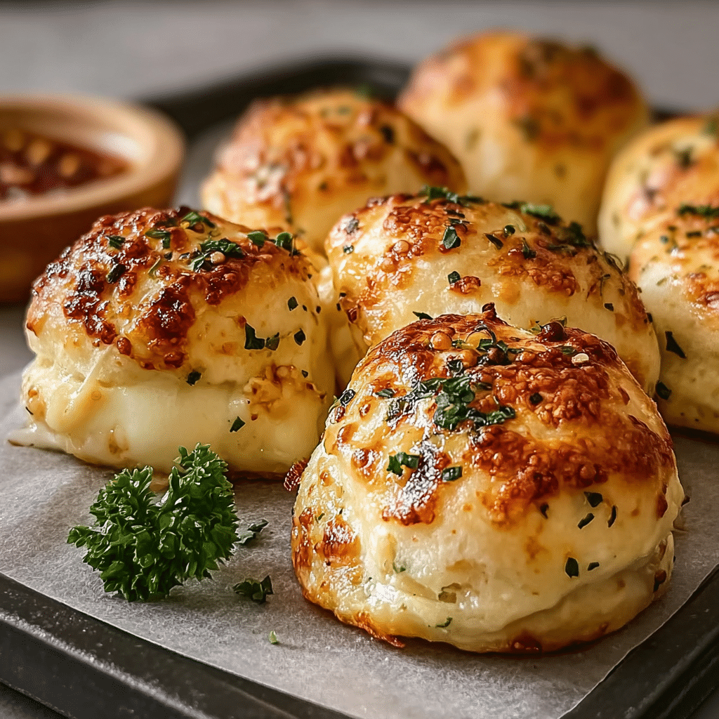 Garlic Mozzarella Biscuit Bombs