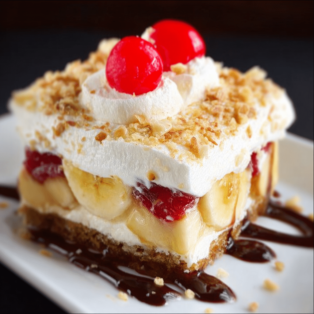 No-Bake Banana Split Cake