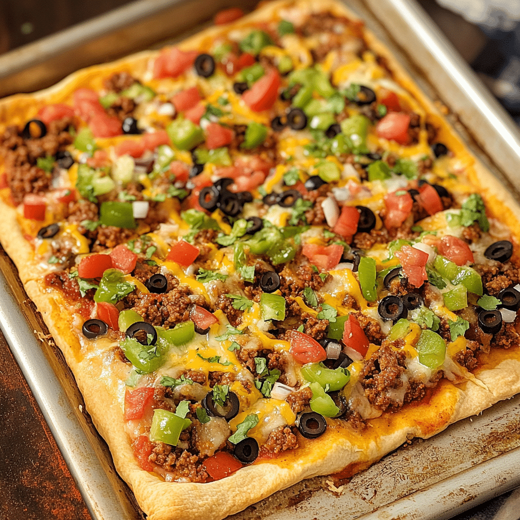 Sheet Pan Taco Pizza