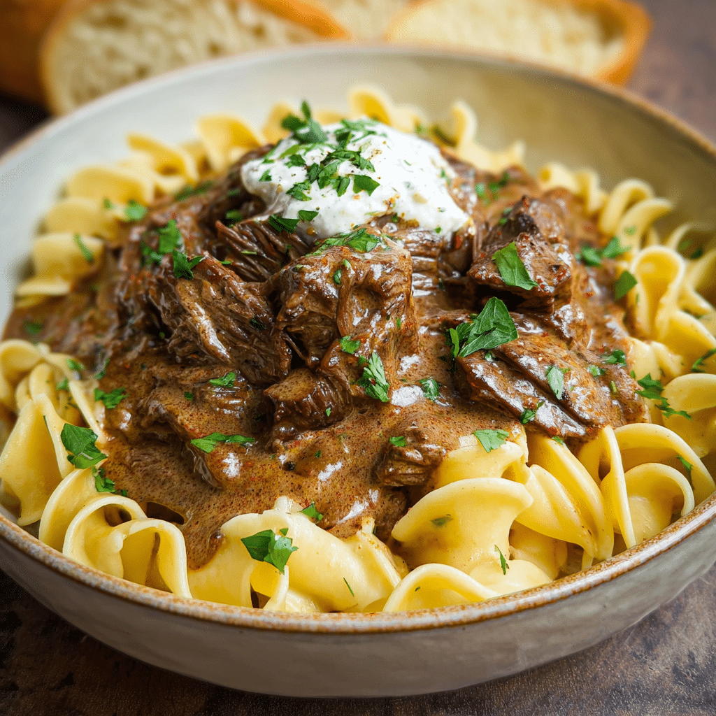 Pot Roast Beef Stroganoff