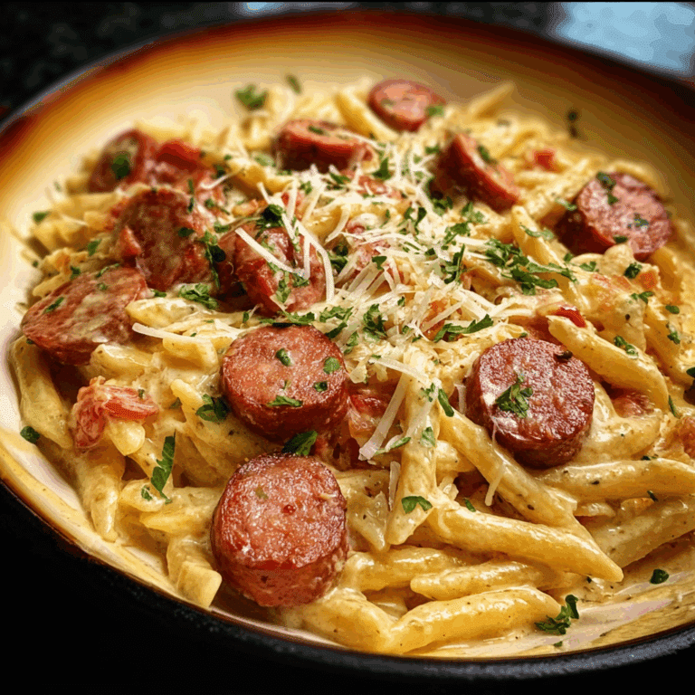 Smoked Sausage Cajun Alfredo Pasta