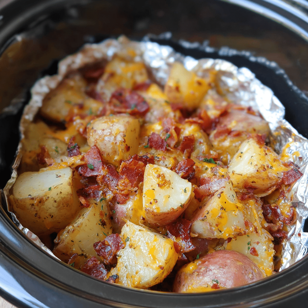 Crockpot Bacon Cheese Potatoes