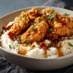 Homemade KFC Chicken Bowls with Mashed Potatoes