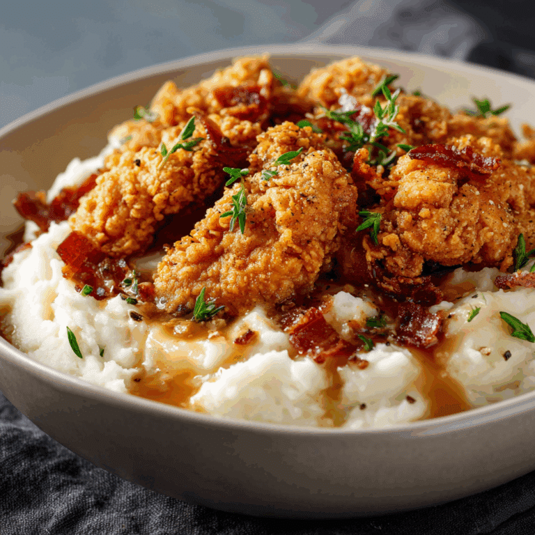 Homemade KFC Chicken Bowls with Mashed Potatoes