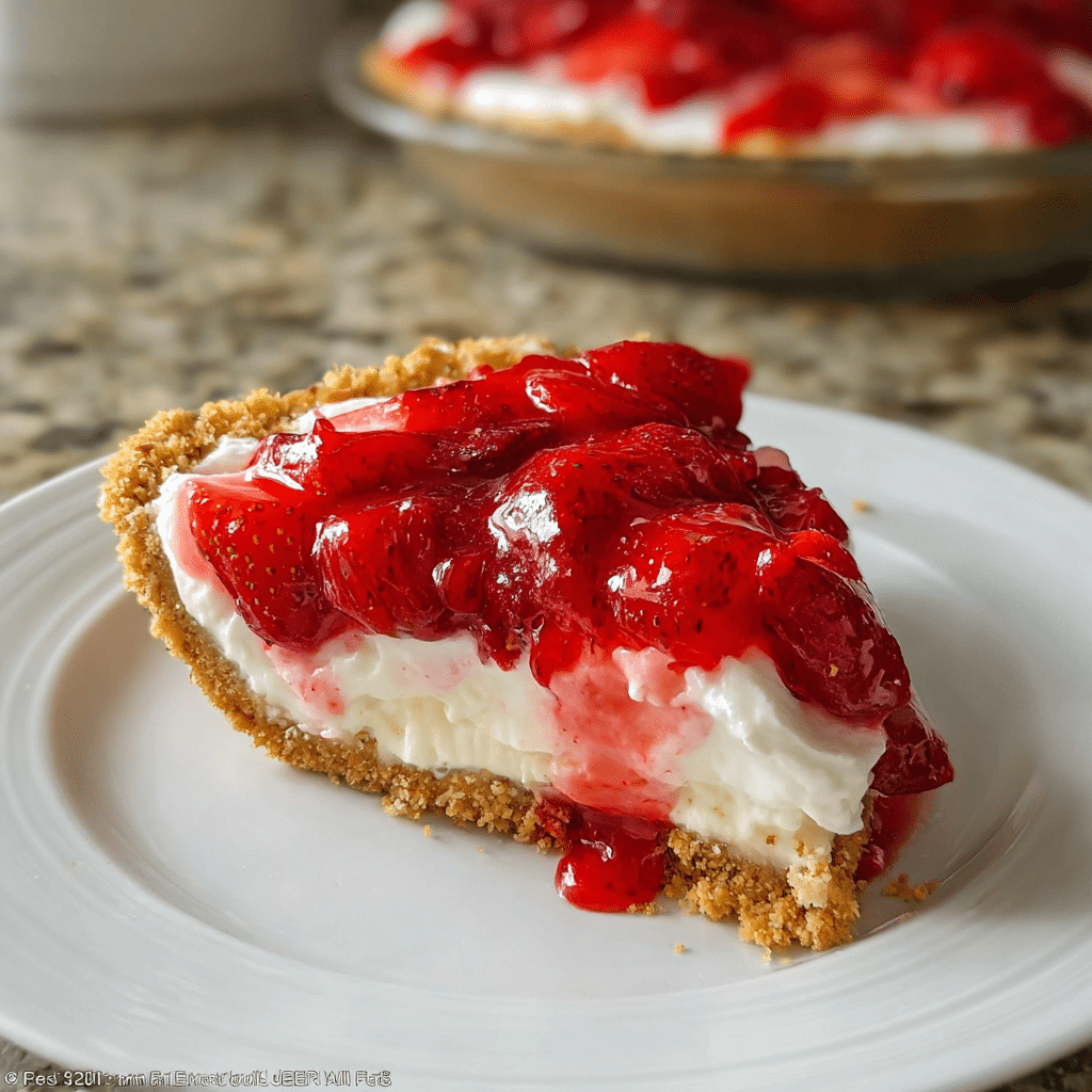 Strawberry Cream Pie To Die For