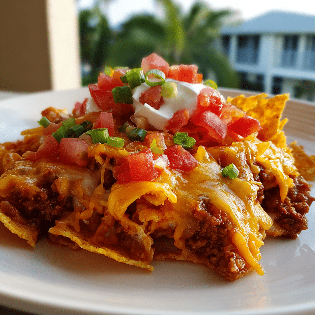 Walking Taco Bake with Fritos & Cheese