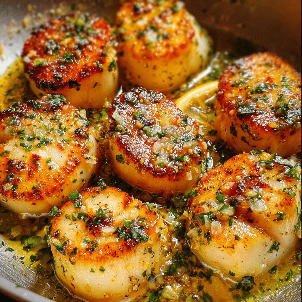 Garlic Butter Baked Scallops