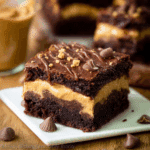 Reese’s Stuffed Brownie and Peanut Butter Frosting