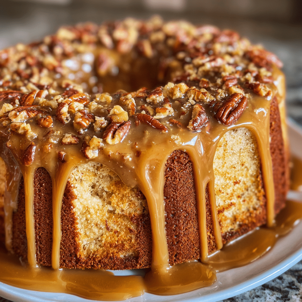 Toffee Pecan Caramel Pound Cake