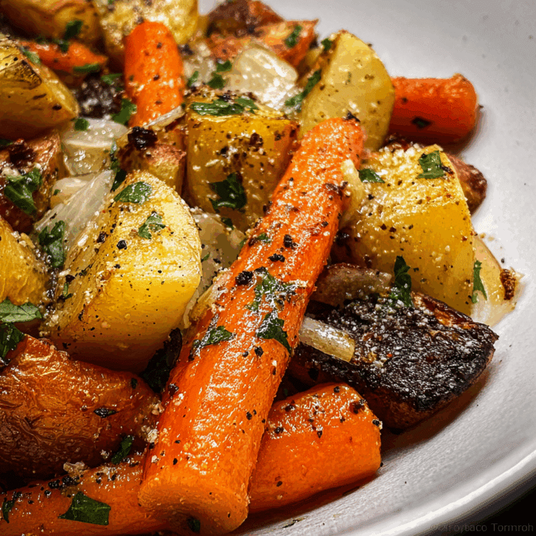 Carrots & Potatoes Roasted with Onion and Garlic