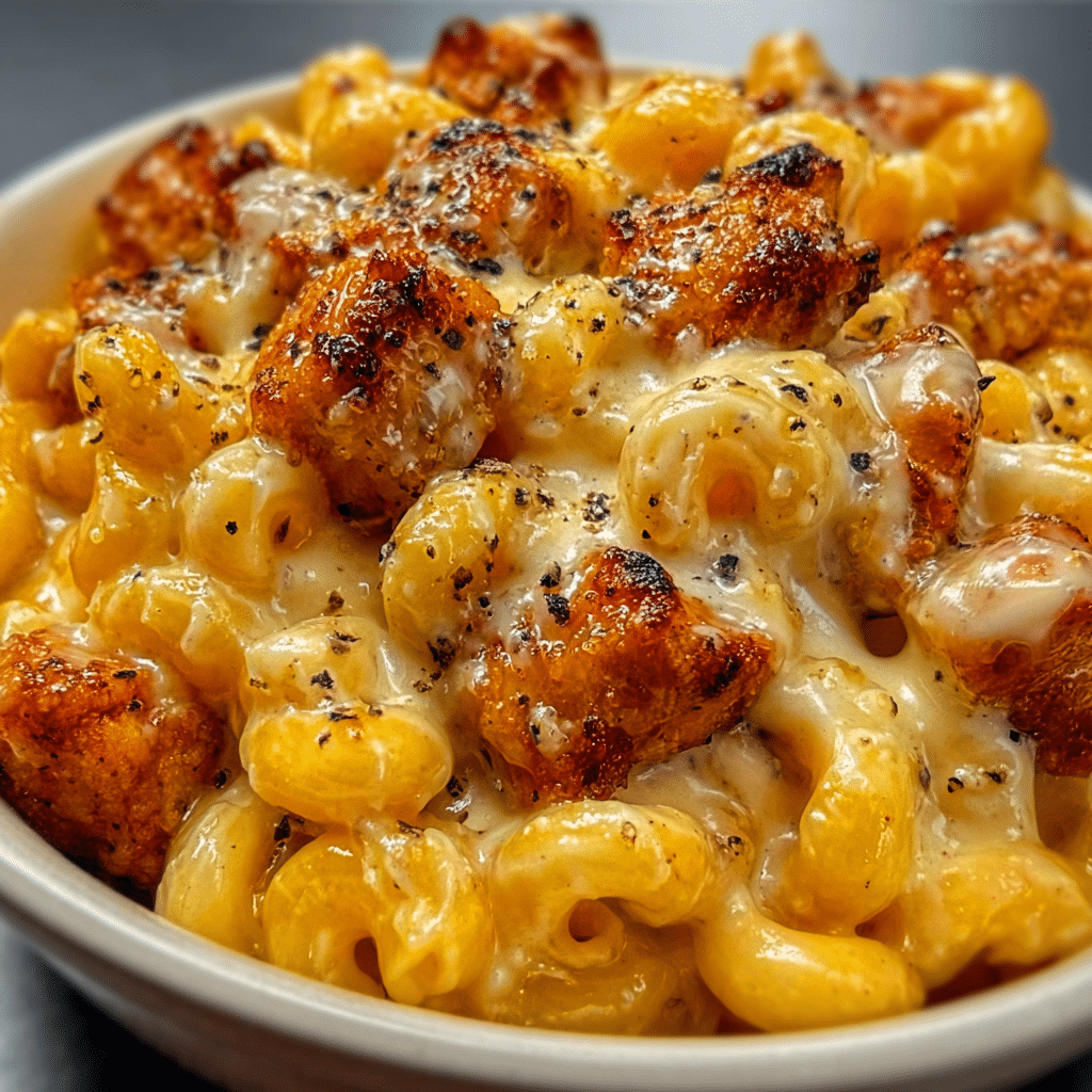 Creamy Honey Pepper Chicken Mac and Cheese Delight