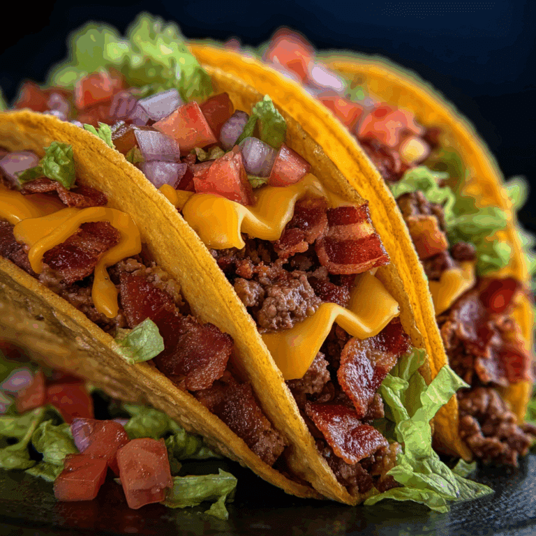 Loaded Bacon Cheeseburger Tacos