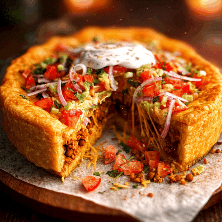 Surprise Taco Pie – The surprise is the crust!
