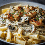 Creamy Chicken & Mushroom Pasta