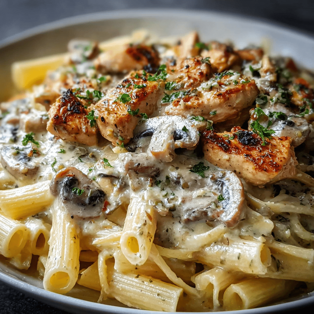 Creamy Chicken & Mushroom Pasta