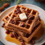 Easy Festive Gingerbread Waffles
