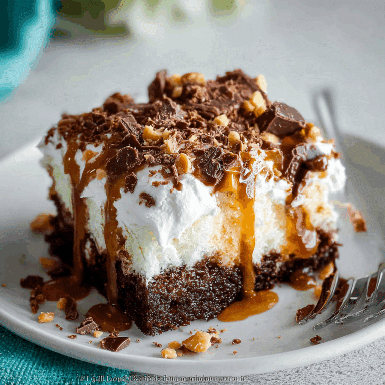 Heath Bar Poke Cake