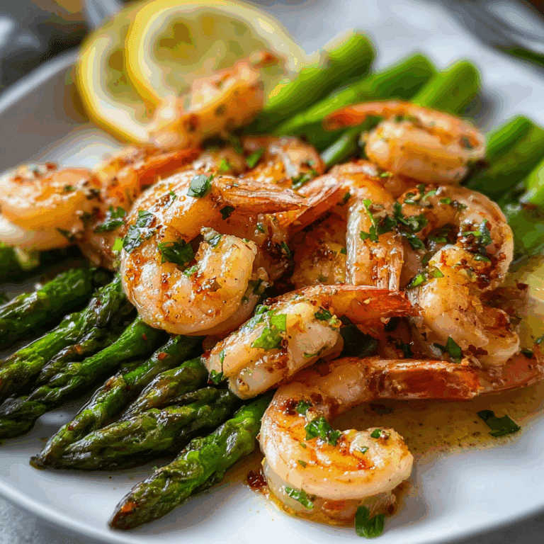 Lemon Garlic Shrimp and Asparagus