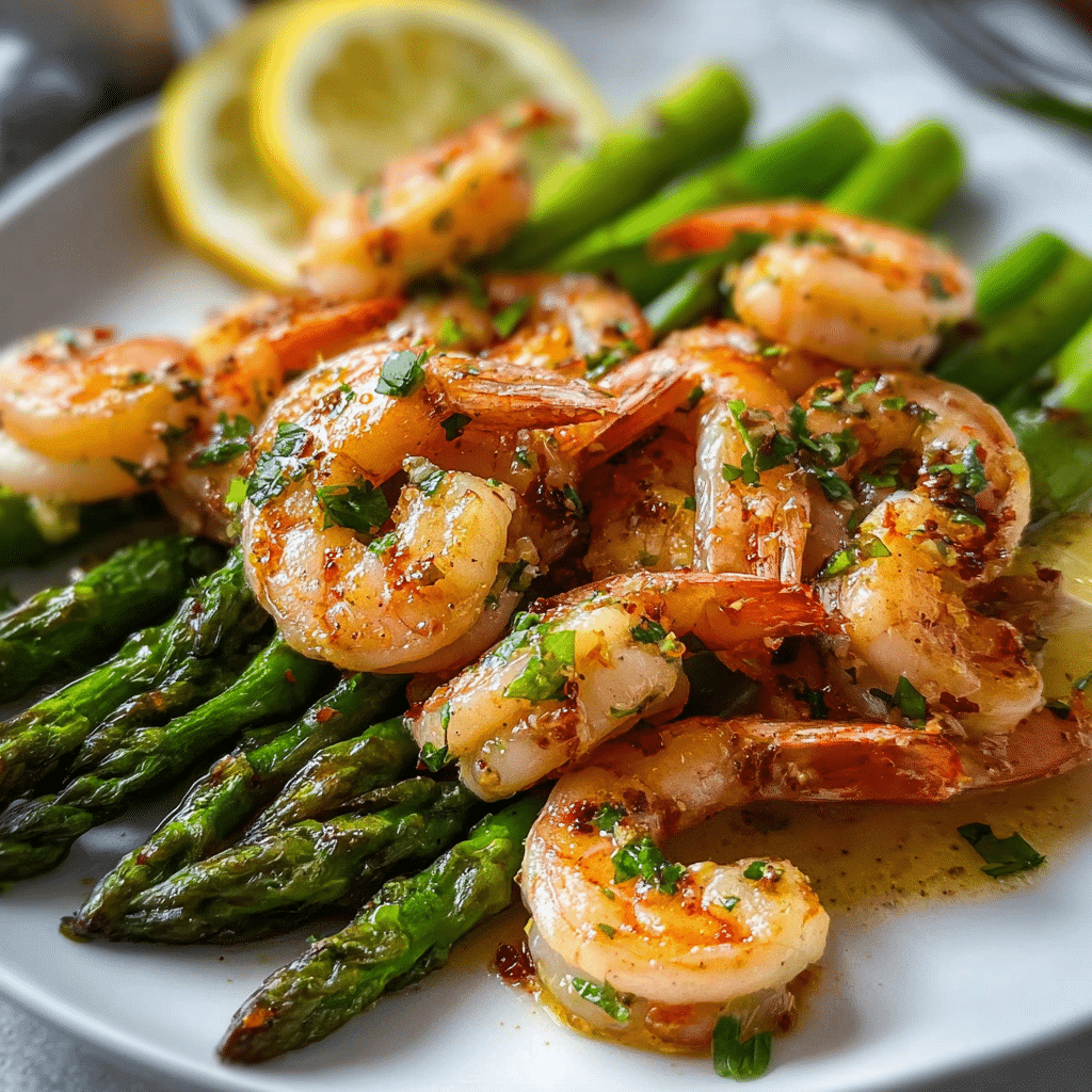 Lemon Garlic Shrimp and Asparagus