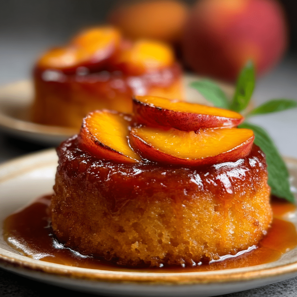 Mini Peach Upside Down Cakes