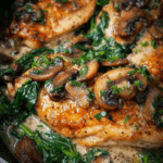 Spinach and Mushroom Smothered Chicken