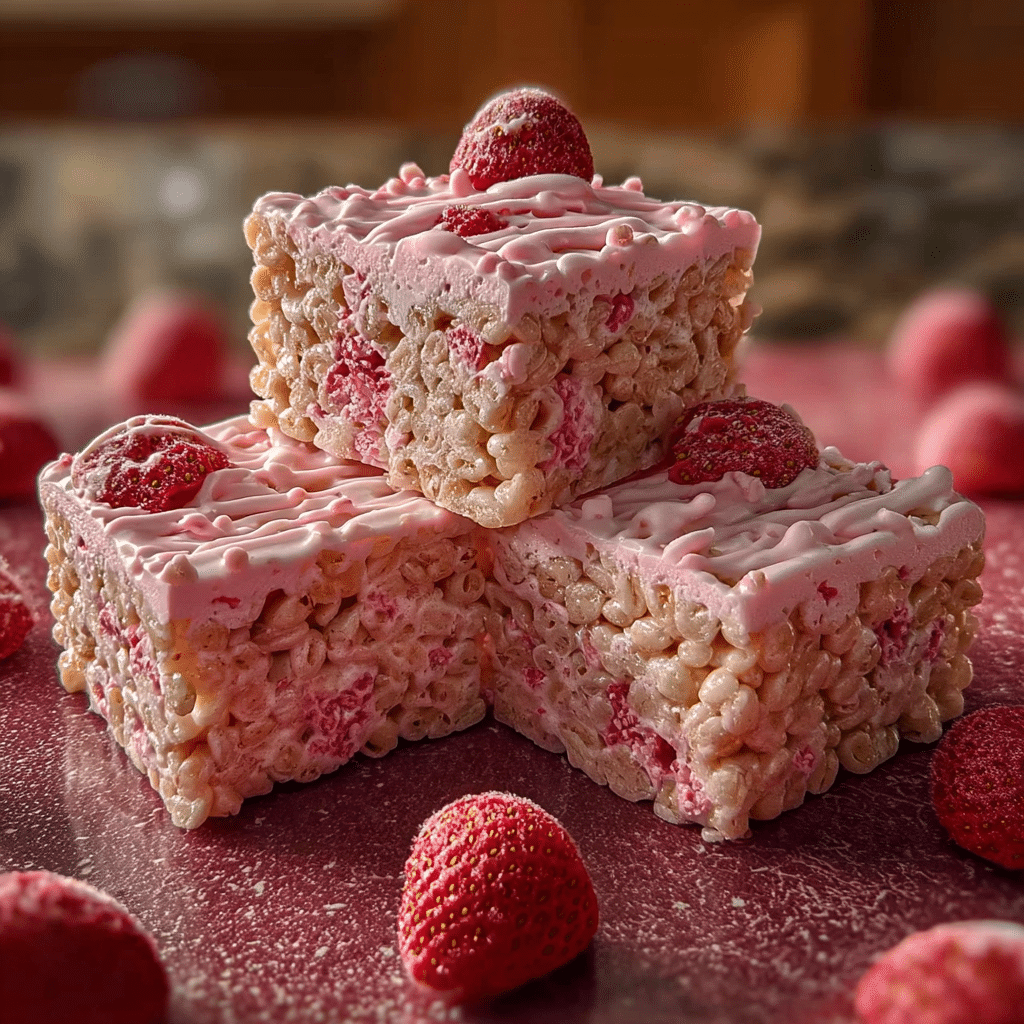 Strawberry Rice Krispies Treats