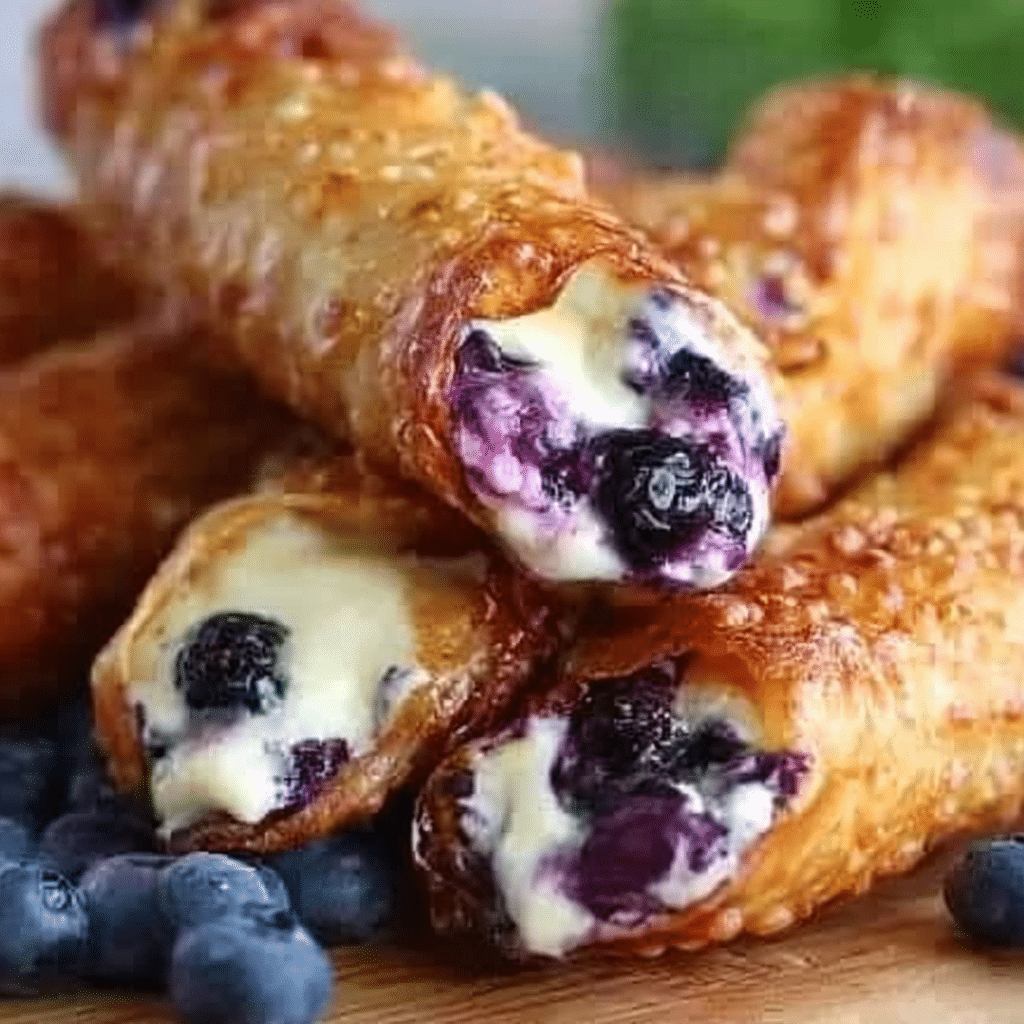 Blueberry Cream Cheese Egg Rolls