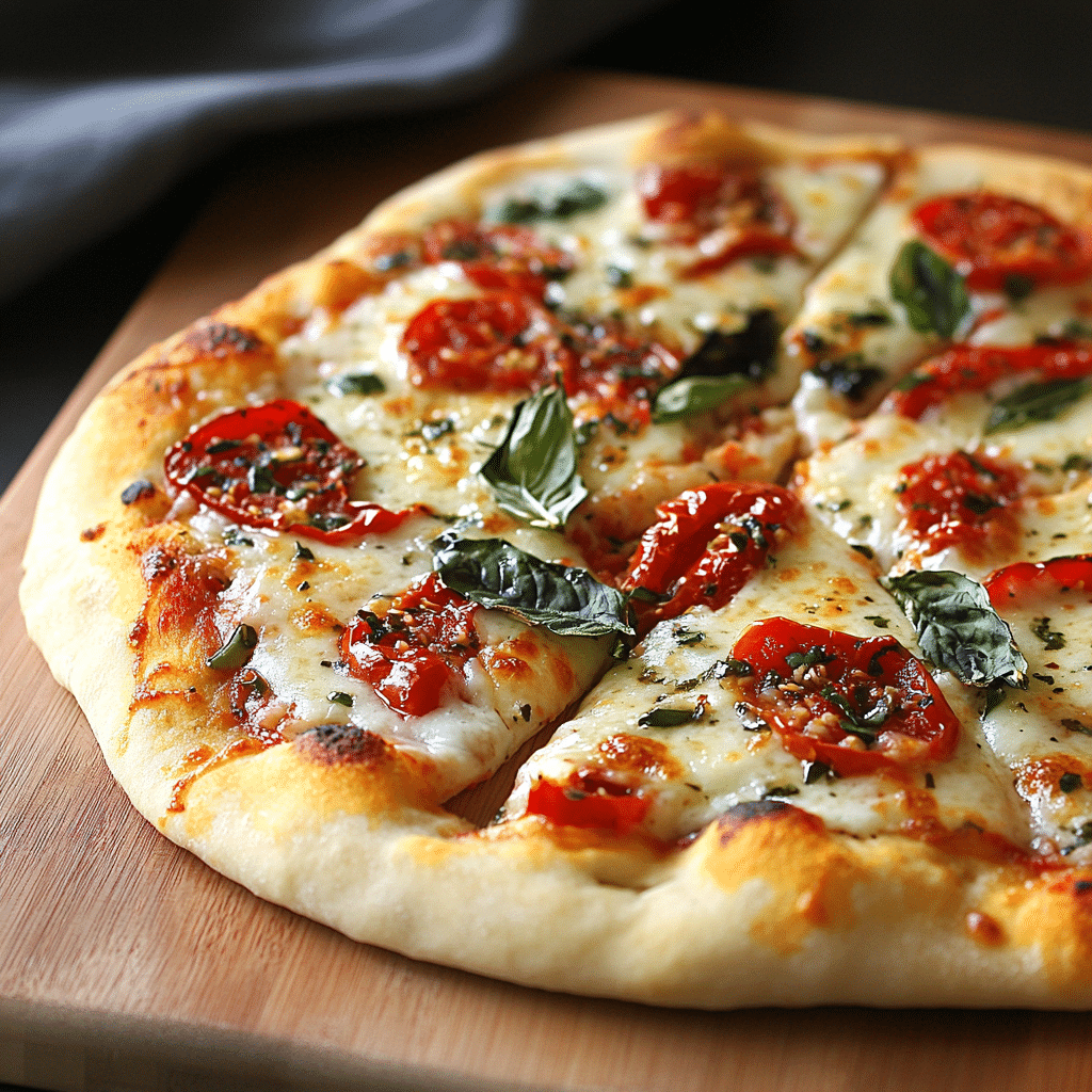 Calabrian Chili Roasted Red Pepper Pizza.