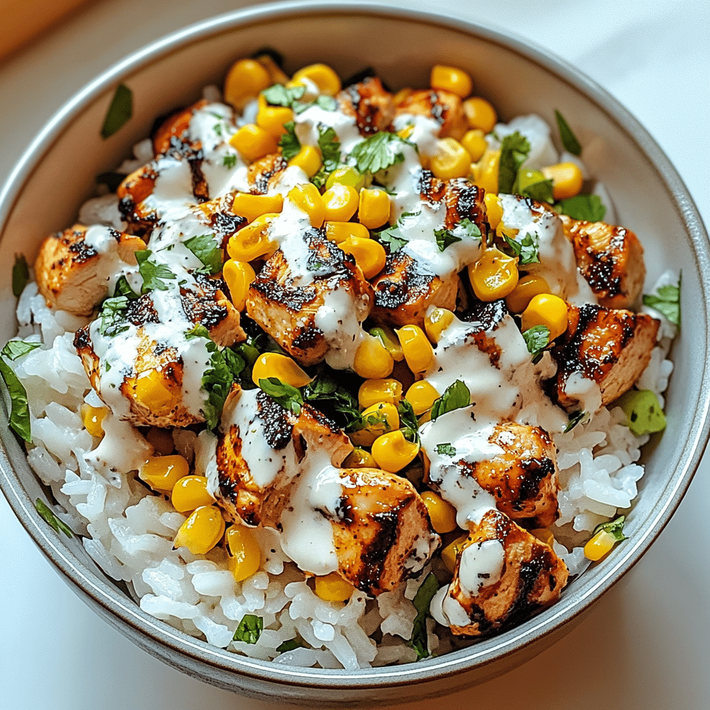 Corn Chicken Rice Bowl