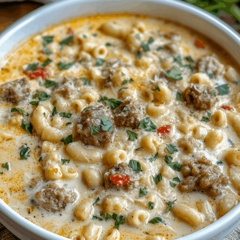 Creamy Parmesan Italian Sausage Ditalini Soup Recipe