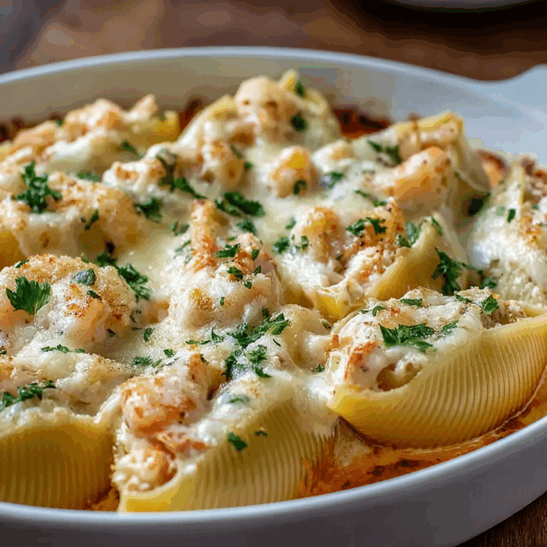 Creamy Seafood Stuffed Shells - Snack On Meat