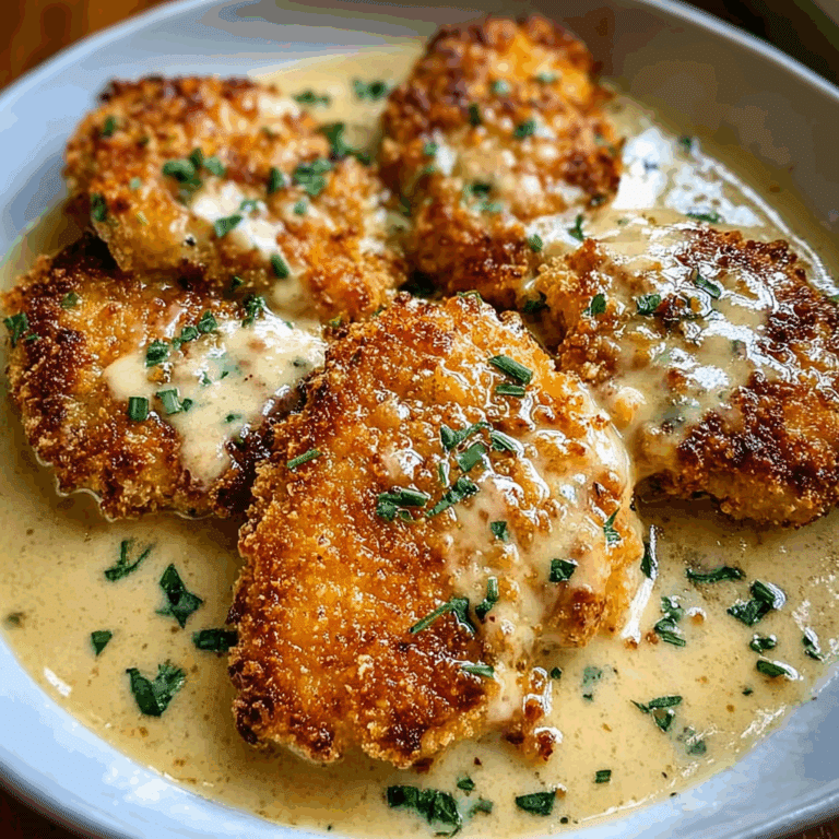 Crispy Parmesan Chicken with a Rich Garlic Sauce
